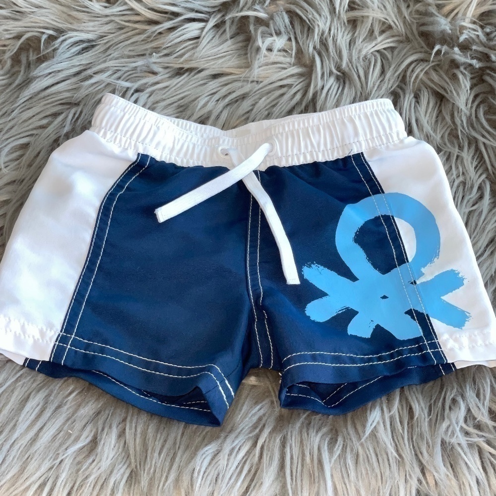 EUC United Colors of Benetton Undercolors Swim Trunks Baby Kids 9-12 Months